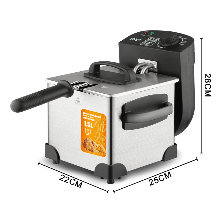 RAF 2.5L Electric Deep Fryer  Household & Commercial Use  Fries, Chicken, Snacks  Free Global Shipping