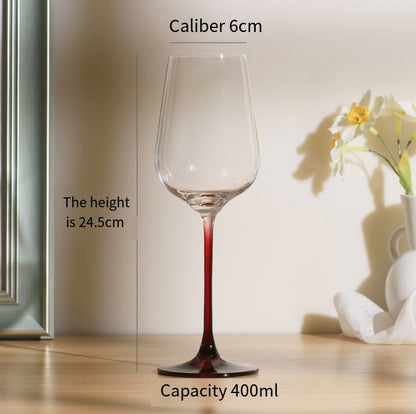 Rose Life Classic Black Red Cup Stem Goblet Red Wine Glass Slender Light Surplus Sound Pleasant