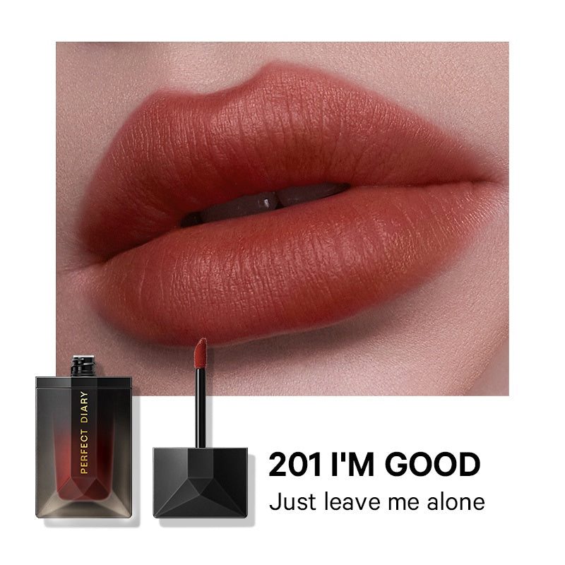Perfect Diary Weightless Longwear Lip Stain Readme Lip Veil Sheer Matte Ultra Lightweight Lipstick 6 Shades Card-like Design 4g