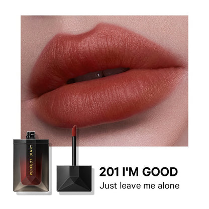 Perfect Diary Weightless Longwear Lip Stain Readme Lip Veil Sheer Matte Ultra Lightweight Lipstick 6 Shades Card-like Design 4g