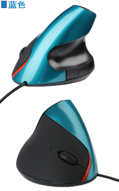 New USB Photoelectric Vertical Mouse Ergonomic Upright Wrist Mouse 5 Buttons Wired Mouse Wholesale
