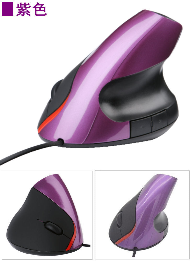New USB Photoelectric Vertical Mouse Ergonomic Upright Wrist Mouse 5 Buttons Wired Mouse Wholesale