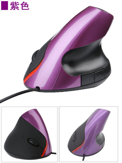 New USB Photoelectric Vertical Mouse Ergonomic Upright Wrist Mouse 5 Buttons Wired Mouse Wholesale