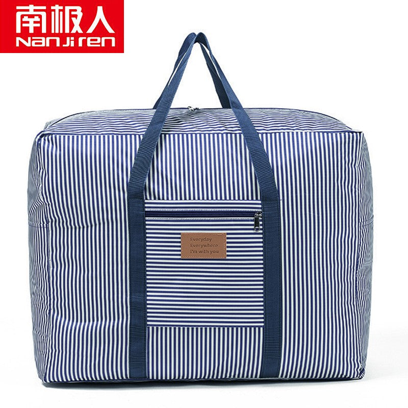 Nanjiren NanJiren storage bag reinforced thickened Oxford cloth waterproof luggage packing bag solid color cotton quilt moving bag consignment bag 50*40*25cm