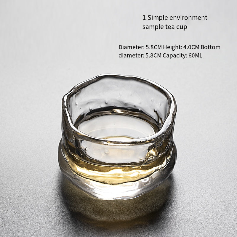 Pure handmade transparent glass tea cup