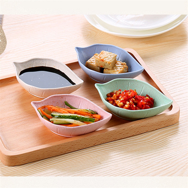 Wheat straw leaves small dish creative snack plate Japanese tableware vinegar dish soy sauce dish bone plate pickles dish