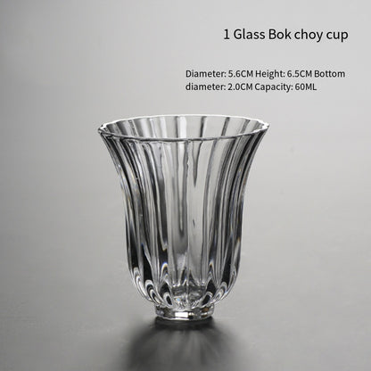 Pure handmade transparent glass tea cup