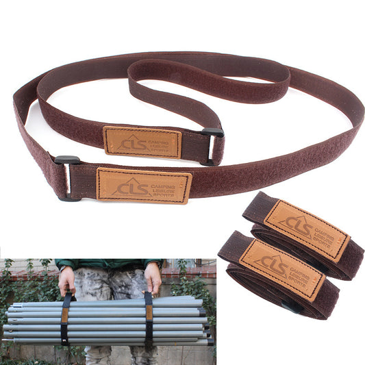 Outdoor camping strapping strap travel equipment luggage tent storage strapping strap Velcro strap 2 pack