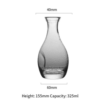 Japanese-style plum blossom thumb sake pot sake cup set creative plum blossom frosted glass wine dispenser liquor set wholesale