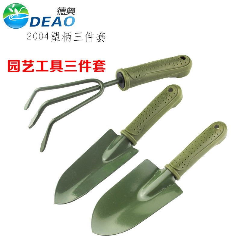 Gardening hand tools, home garden shovels, shovels, hoes, rakes, flower planting, loosening soil, three-tooth rakes, spraying plastic iron three-claws