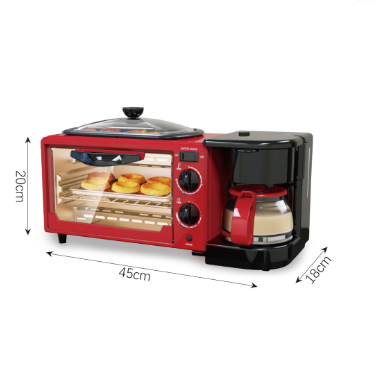 3-in-1 Coffee Maker, Oven & Toaster  Compact Multifunctional Electric Breakfast Station