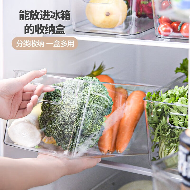 Xitianlong Japanese-style minimalist transparent storage box multifunctional desktop storage box book mask storage 1 pack large