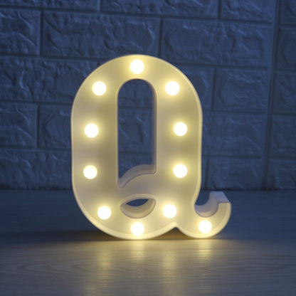 English letter lights, LED symbol modeling lights, wedding night lights, birthday proposals, white lights