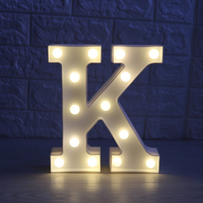 English letter lights, LED symbol modeling lights, wedding night lights, birthday proposals, white lights