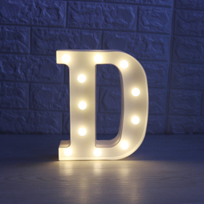 English letter lights, LED symbol modeling lights, wedding night lights, birthday proposals, white lights