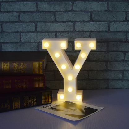 English letter lights, LED symbol modeling lights, wedding night lights, birthday proposals, white lights