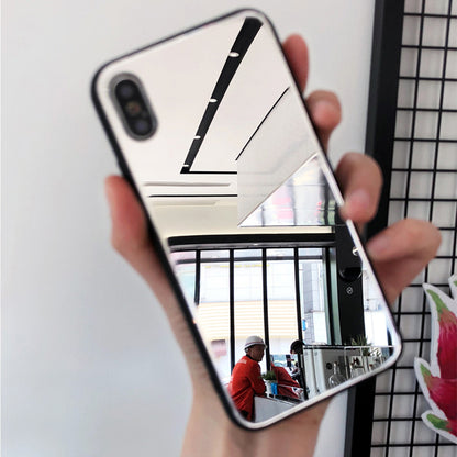 Net red with the same mirror phone case for iPhone xs Apple 8 anti-fall female tide 13 pro mirror glass case