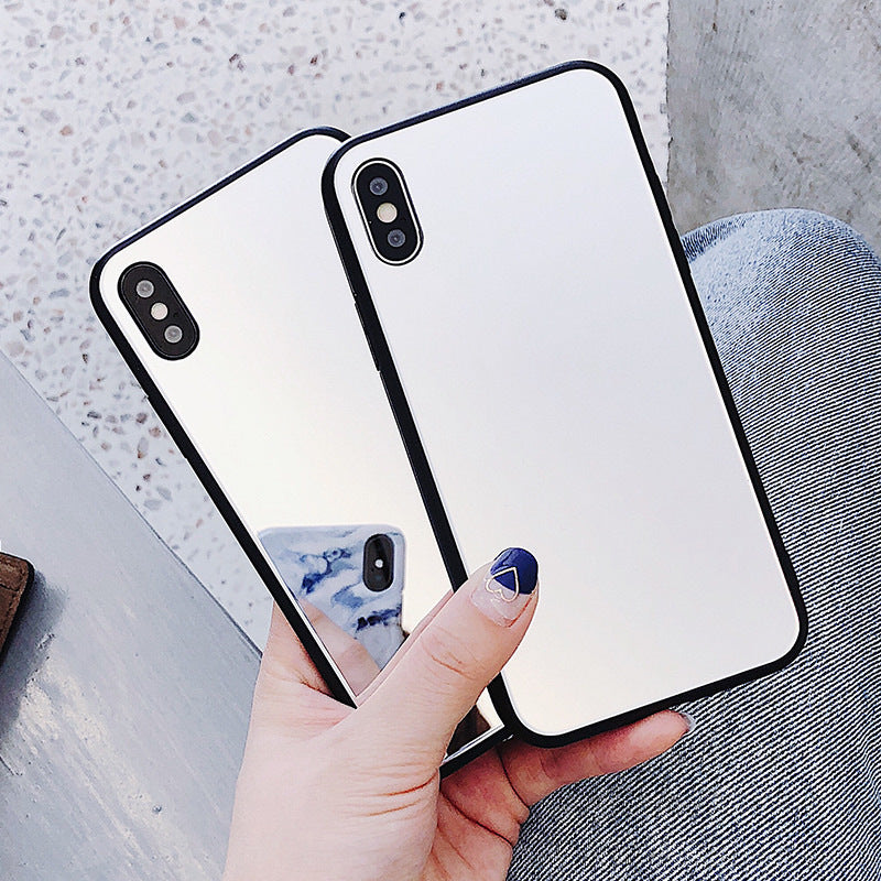 Net red with the same mirror phone case for iPhone xs Apple 8 anti-fall female tide 13 pro mirror glass case