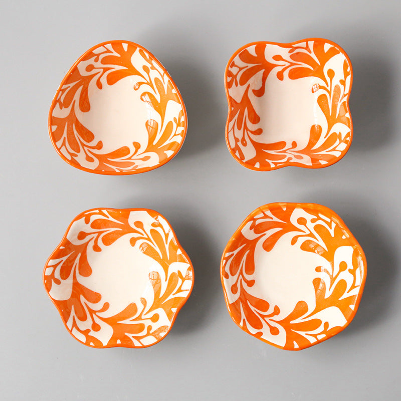 Japanese-style Japanese-style sauce and vinegar-flavored dish household underglaze color hotel restaurant dim sum dipping sauce seasoning side dish peanut dish