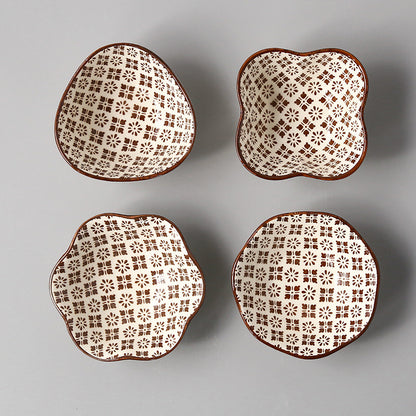 Japanese-style Japanese-style sauce and vinegar-flavored dish household underglaze color hotel restaurant dim sum dipping sauce seasoning side dish peanut dish