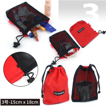 Travel storage bag set camping accessories sorting package 5 piece set travel storage bag makeup wash net bag