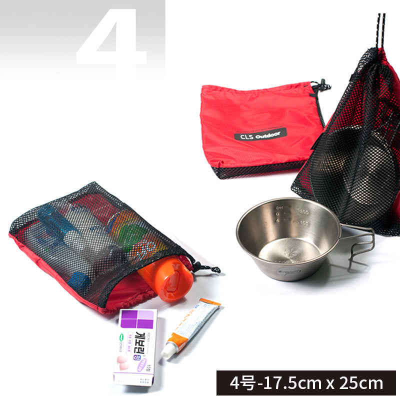 Travel storage bag set camping accessories sorting package 5 piece set travel storage bag makeup wash net bag