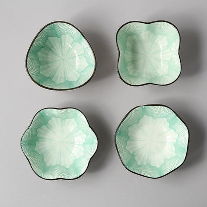Japanese-style Japanese-style sauce and vinegar-flavored dish household underglaze color hotel restaurant dim sum dipping sauce seasoning side dish peanut dish