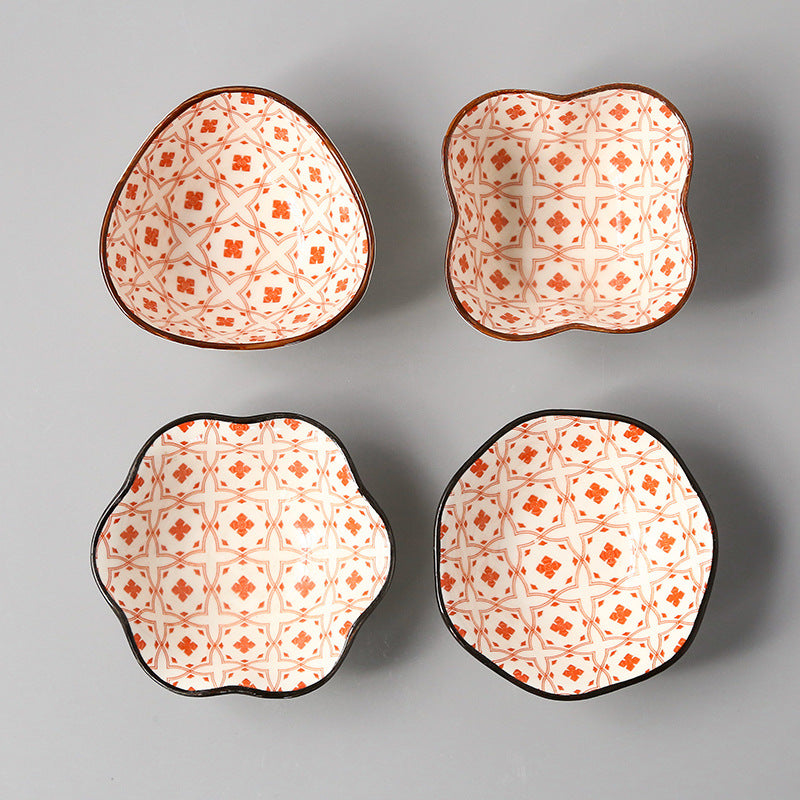 Japanese-style Japanese-style sauce and vinegar-flavored dish household underglaze color hotel restaurant dim sum dipping sauce seasoning side dish peanut dish