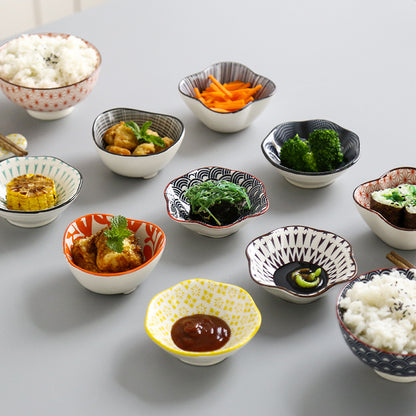 Japanese-style Japanese-style sauce and vinegar-flavored dish household underglaze color hotel restaurant dim sum dipping sauce seasoning side dish peanut dish