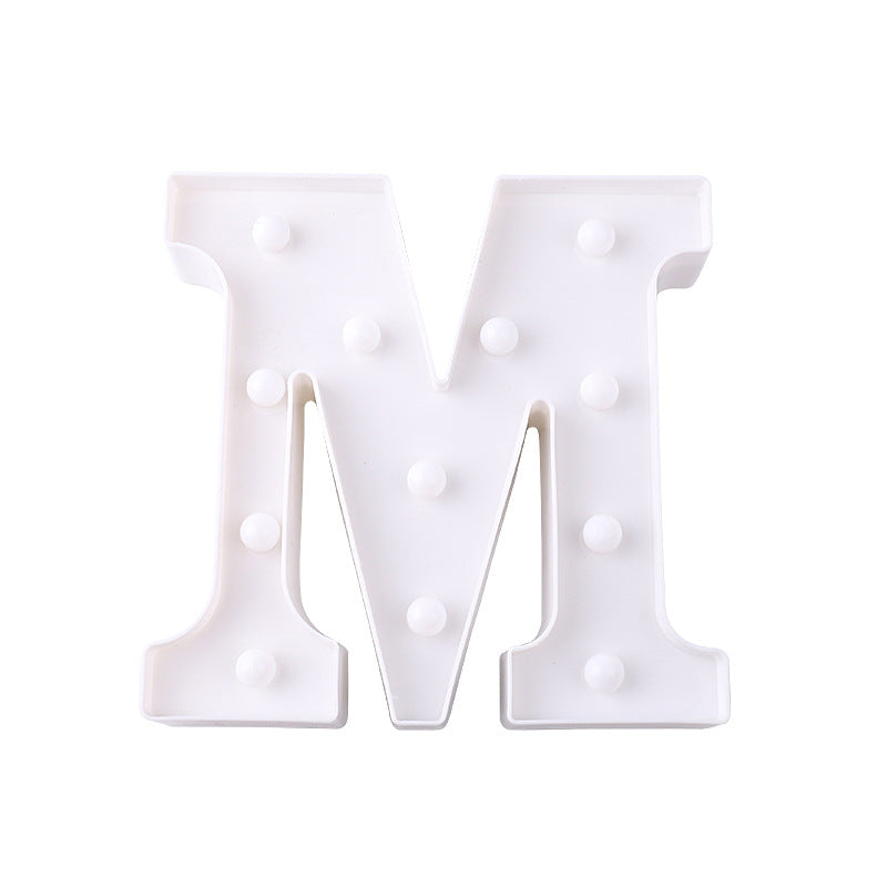 English letter lights, LED symbol modeling lights, wedding night lights, birthday proposals, white lights