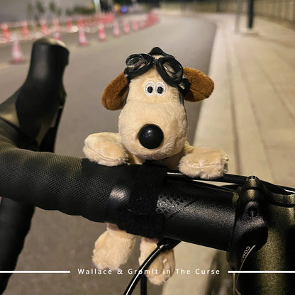 Cute bicycle decoration electric car pendant accessories single road balance handlebar doll head dog doll ornaments