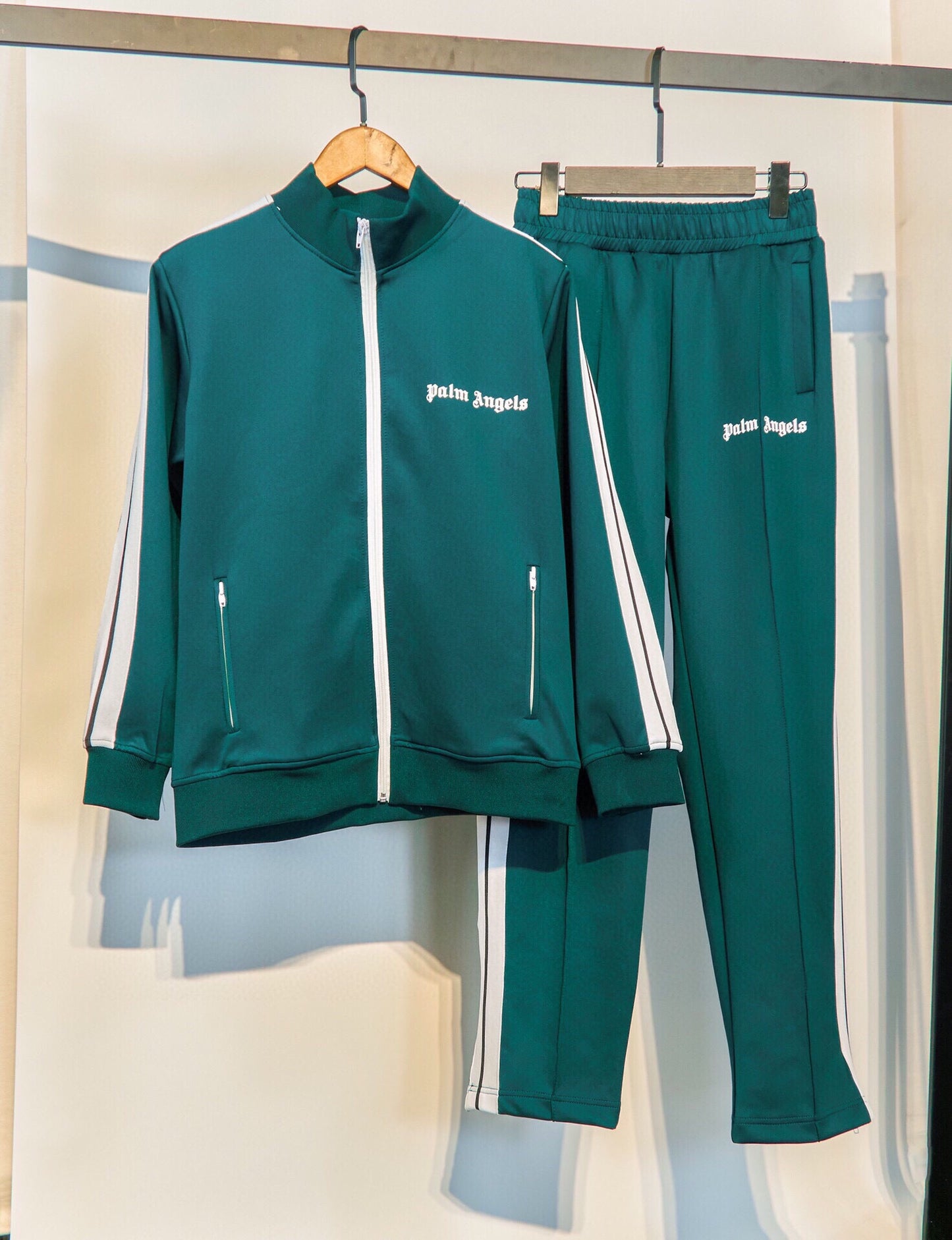 The correct version of the tide brand palm palm angel striped webbing high street casual sports jacket couple suit