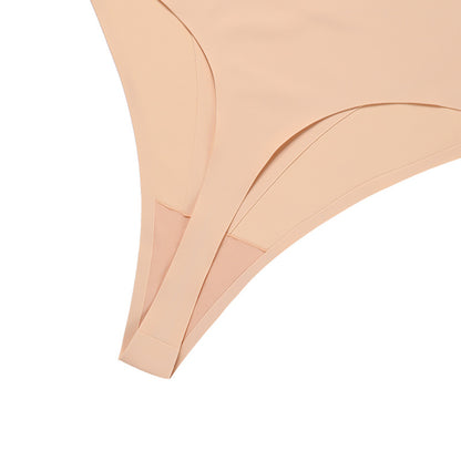 Foreign trade body shaping high waist T-shaped belly underwear women's postpartum body shaping waist slimming pants ice silk sexy body shaping pants