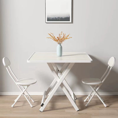 Folding dining table small household simple dining table outdoor portable stall square table and chair Japanese style rental
