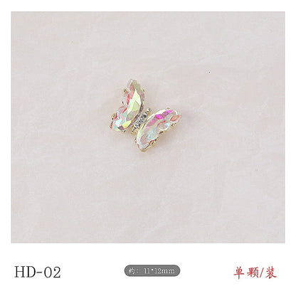 Twilight Rogge Manicure New Super Flash Butterfly Zircon Color Preservation Electroplating Non-fading Jewelry Nail Decoration Sticker