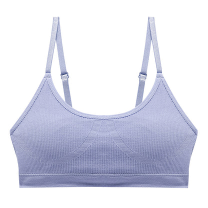 No steel ring big chest small vest shoulder strap adjustable thin section large size seamless sleep underwear underwear ladies suit