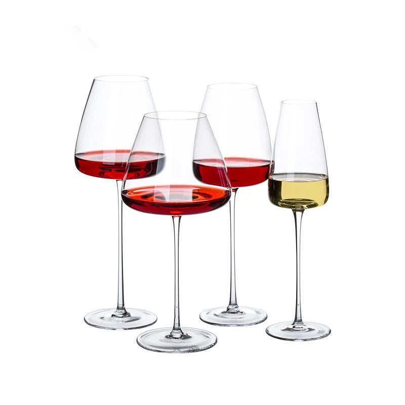 Luxury Handmade Burgundy Wine Glass – Ultra-Thin Crystal, Large Belly, Ideal for Tasting & Home Use