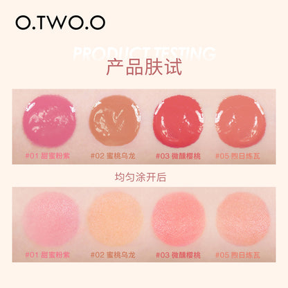 O.TWO.O natural dazzling color liquid blush long-lasting matte silky delicate rouge beauty makeup SC023