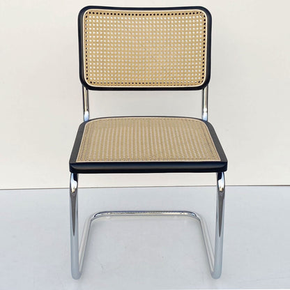 A piece of rattan chair ins wind leather medieval chair retro home rattan dining chair Nordic balcony backrest chair