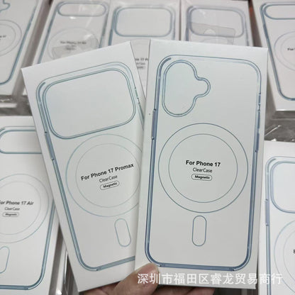 Applicable to Apple 17promax transparent magnetic phone case iphone17 protective case pro drop resistant 17Air17pm
