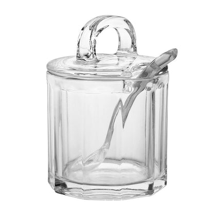 Kitchen supplies seasoning jar chicken essence monosodium glutamate glass bottle seasoning bottle moisture-proof with lid storage jar salt jar set