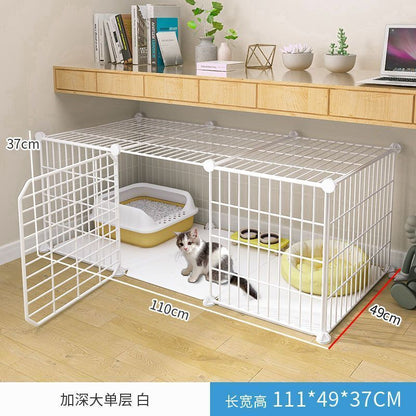 Cat cage with toilet villa extra large free space indoor empty cage cat house home three-tier small cat cat litter