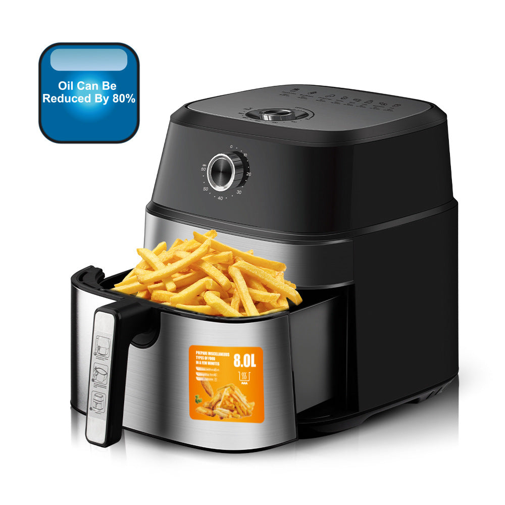 European regulation household air fryer large capacity mechanical type super large smoke-free French fries electromechanical fryer French fries 8L