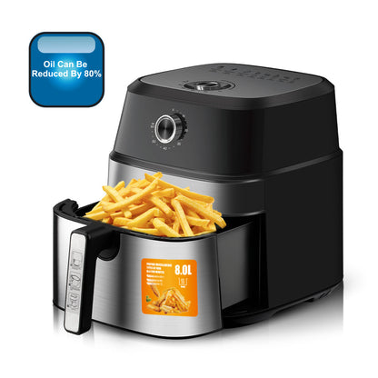European regulation household air fryer large capacity mechanical type super large smoke-free French fries electromechanical fryer French fries 8L