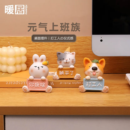 Cartoon animal Japanese small decoration creative home desk desktop decoration cute zakka small gift for others