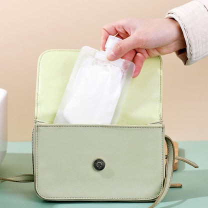 Transparent travel portable sub-packaging bag lotion cosmetic storage bag soy milk beverage suction nozzle bag large-diameter sealed bag
