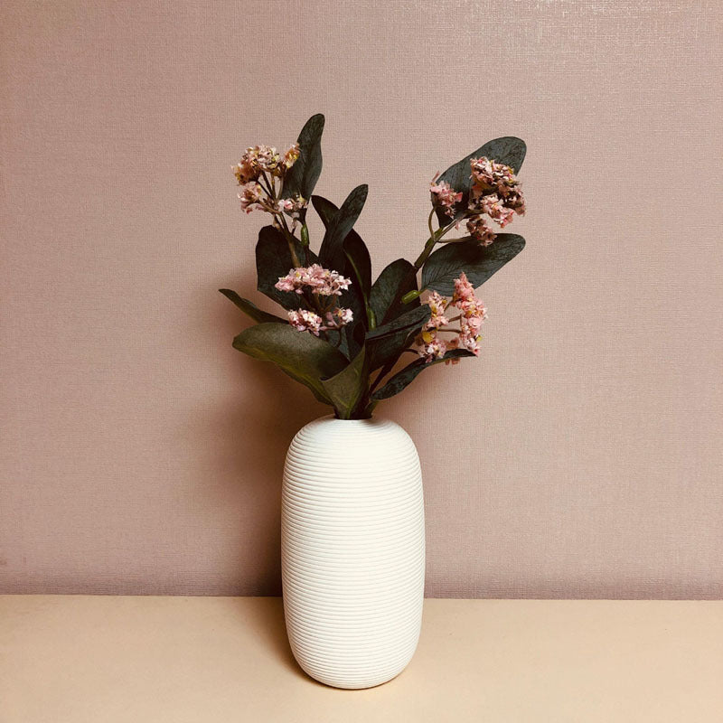 Nordic minimalist home living room flower arrangement decoration ins wabi sabi wind homestay decoration plain embryo striped vase