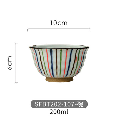 A radish Japanese-style coarse ceramic rice bowl features retro creative dishes and cups slightly flawed tableware ice cream bowl