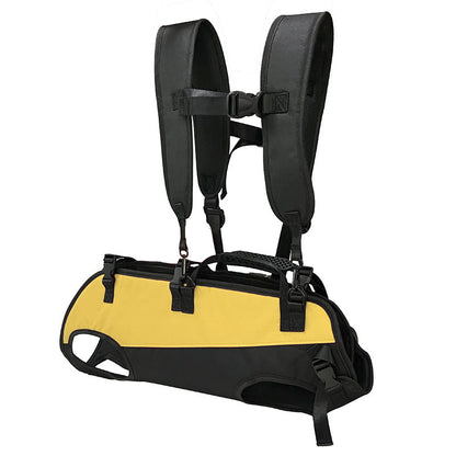 Dog outing backpack horizontal hug multi-functional airborne bag double shoulder strap pet portable four-legged carrying bag