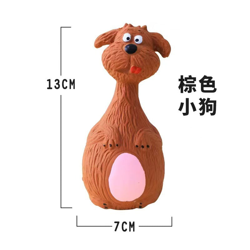 Dog vocal latex toys puppy cartoon toys teeth cleaning and relieving boredom artifacts consume physical strength small dog corgi
